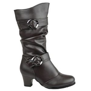 Anna Girls knee high boots w/ small heel size 2